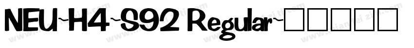 NEU-H4-S92 Regular字体转换
